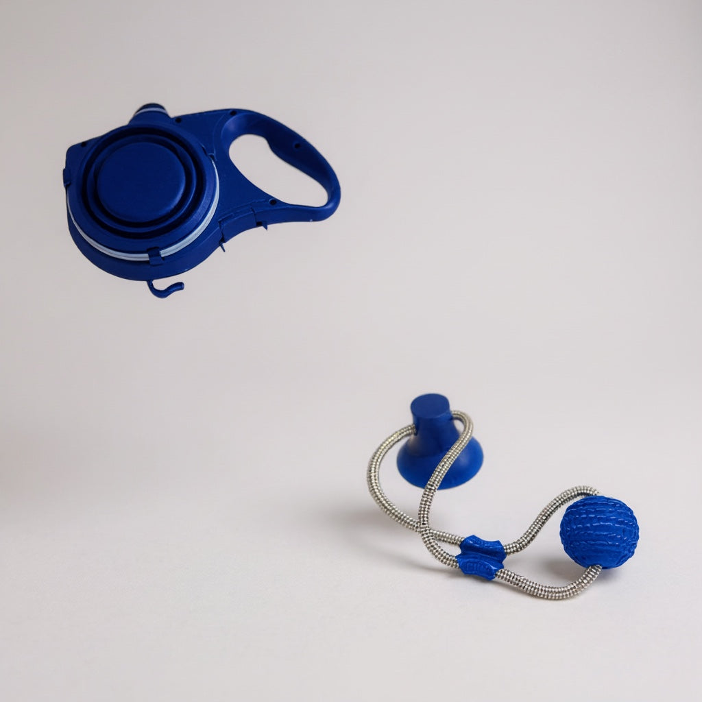 Laisse pour Chien avec Gourde et Coupelle